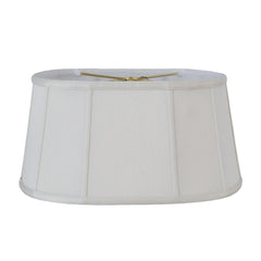 White lampshade with a gold accent on a white background