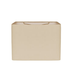 Beige rectangular lampshade on a white background