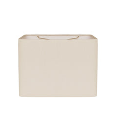 Beige rectangular lampshade on a white background