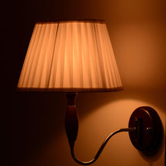 white Rectangle sconce lampshade lighting up dark room