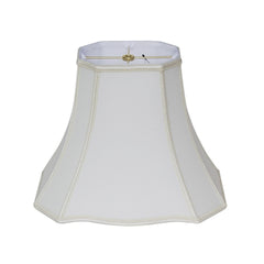 White lampshade with a gold trim on a white background
