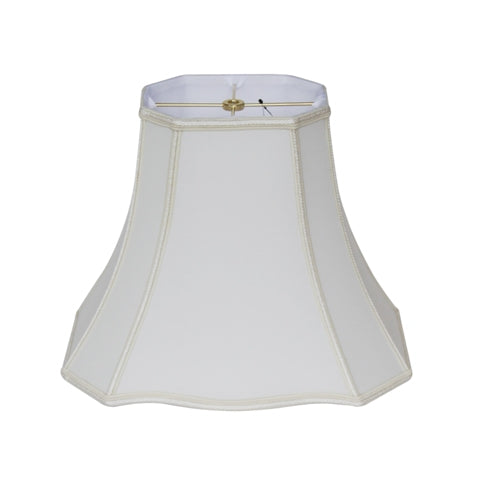 White lampshade with a gold trim on a white background