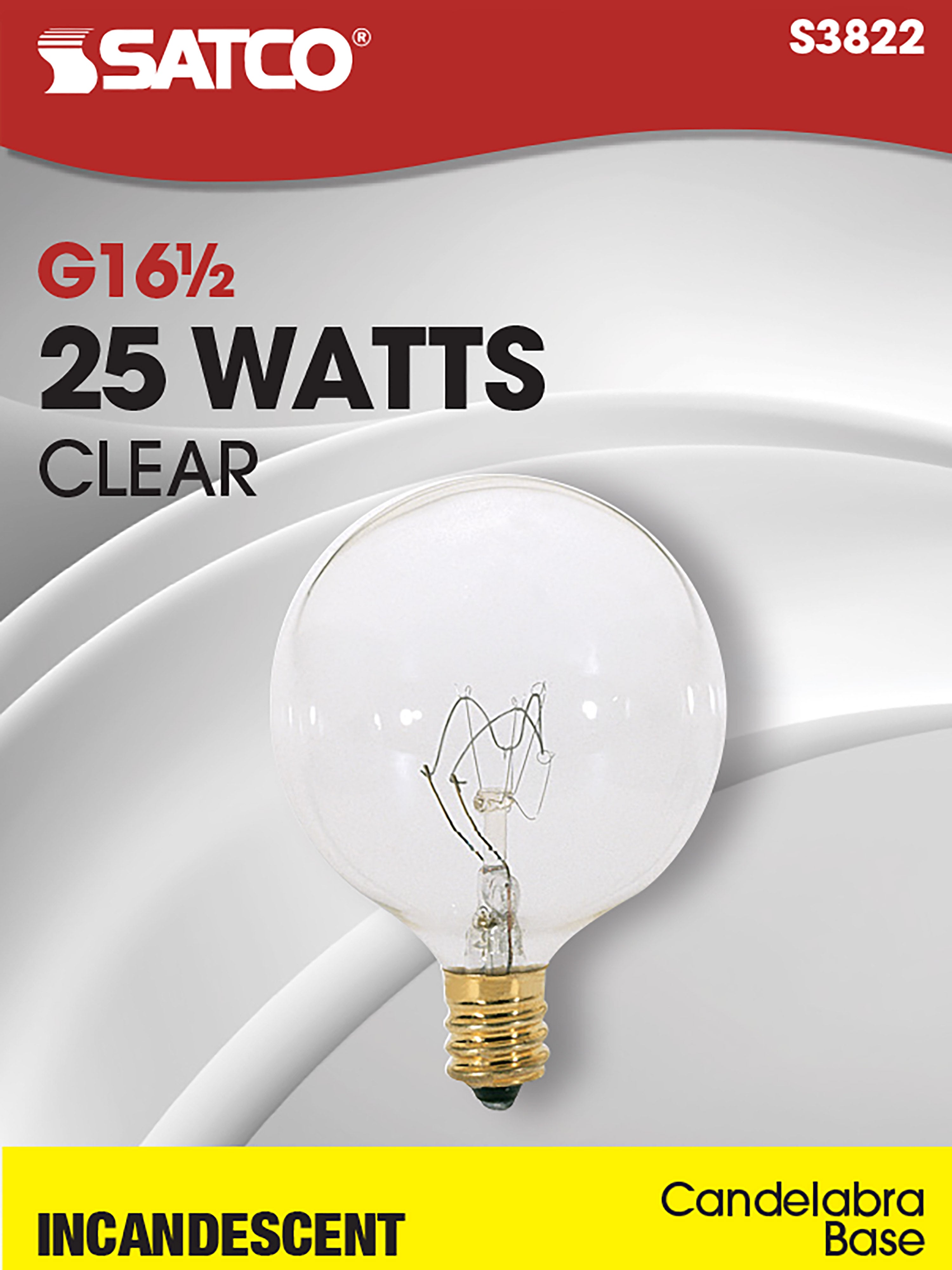 25W G16 1/2 CAND CLR
