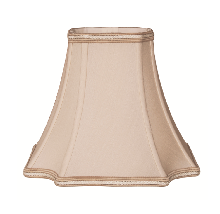 Cut Corner Scallop Square Bell Silk Braided Trim