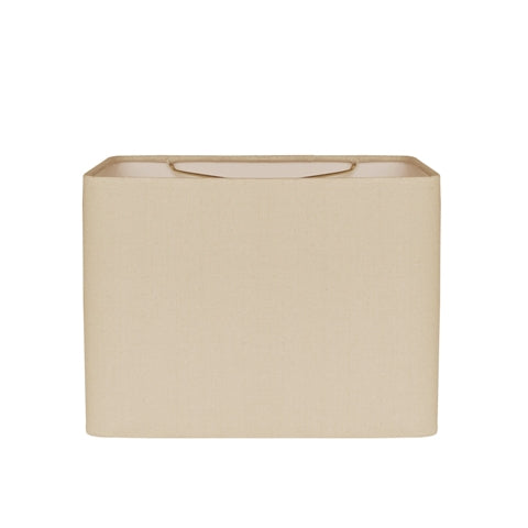 Beige rectangular lampshade on a white background