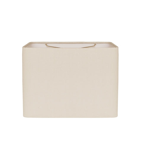Beige rectangular lampshade on a white background