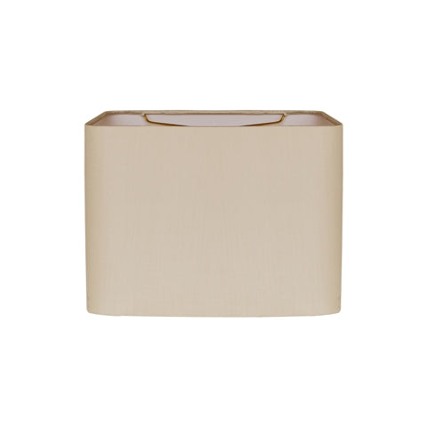 Beige rectangular lampshade on a white background